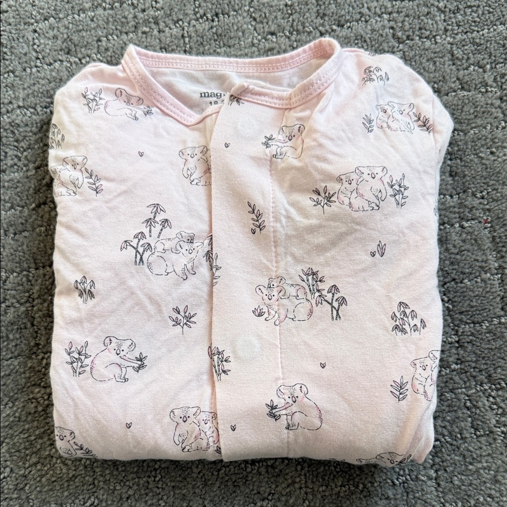Magnetic Me Light Pink Koala Footie Pajamas